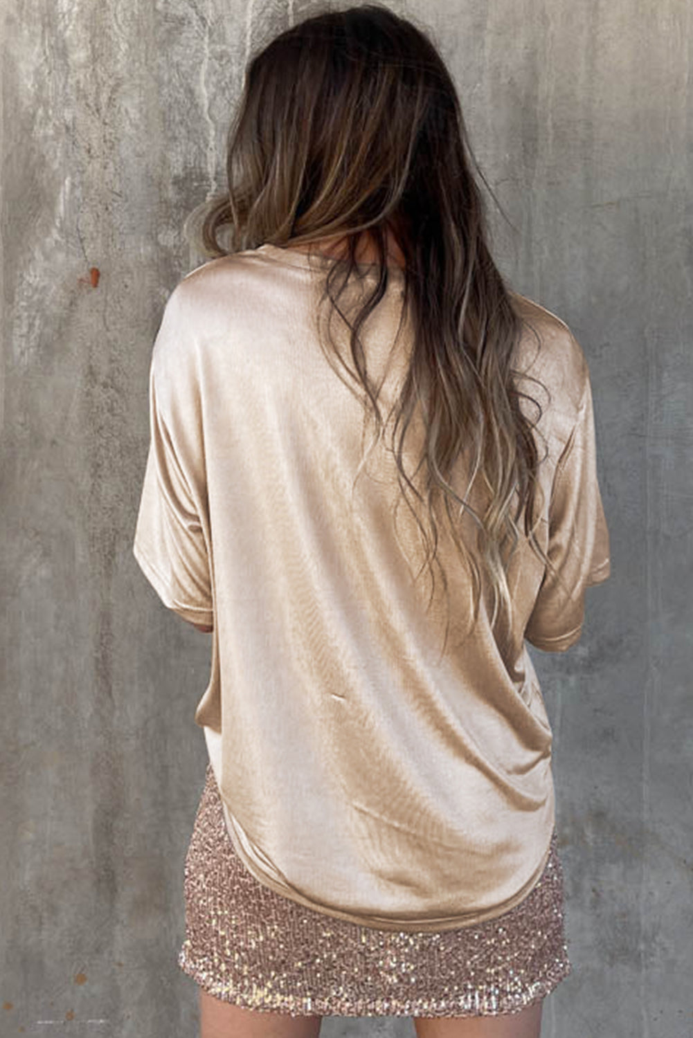 Apricot Chest Pocket Loose Fit Short Sleeve T Shirt