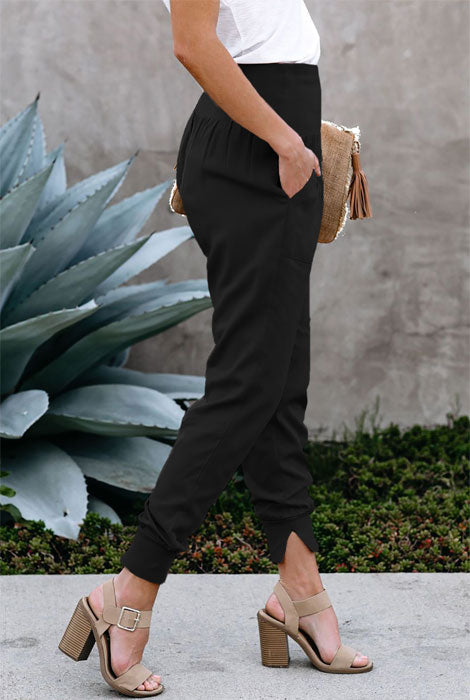 Black-Pocketed-Cotton-Joggers-Side
