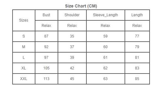 Size chart 27837