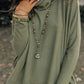 Jungle Green Cowl Neck Shift Tunic Top