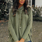 Jungle Green Cowl Neck Shift Tunic Top