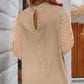 Parchment Swiss Dot Balloon Sleeve Loose Blouse