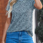 Grey Cheetah Print O-neck Short Sleeve T Shirt