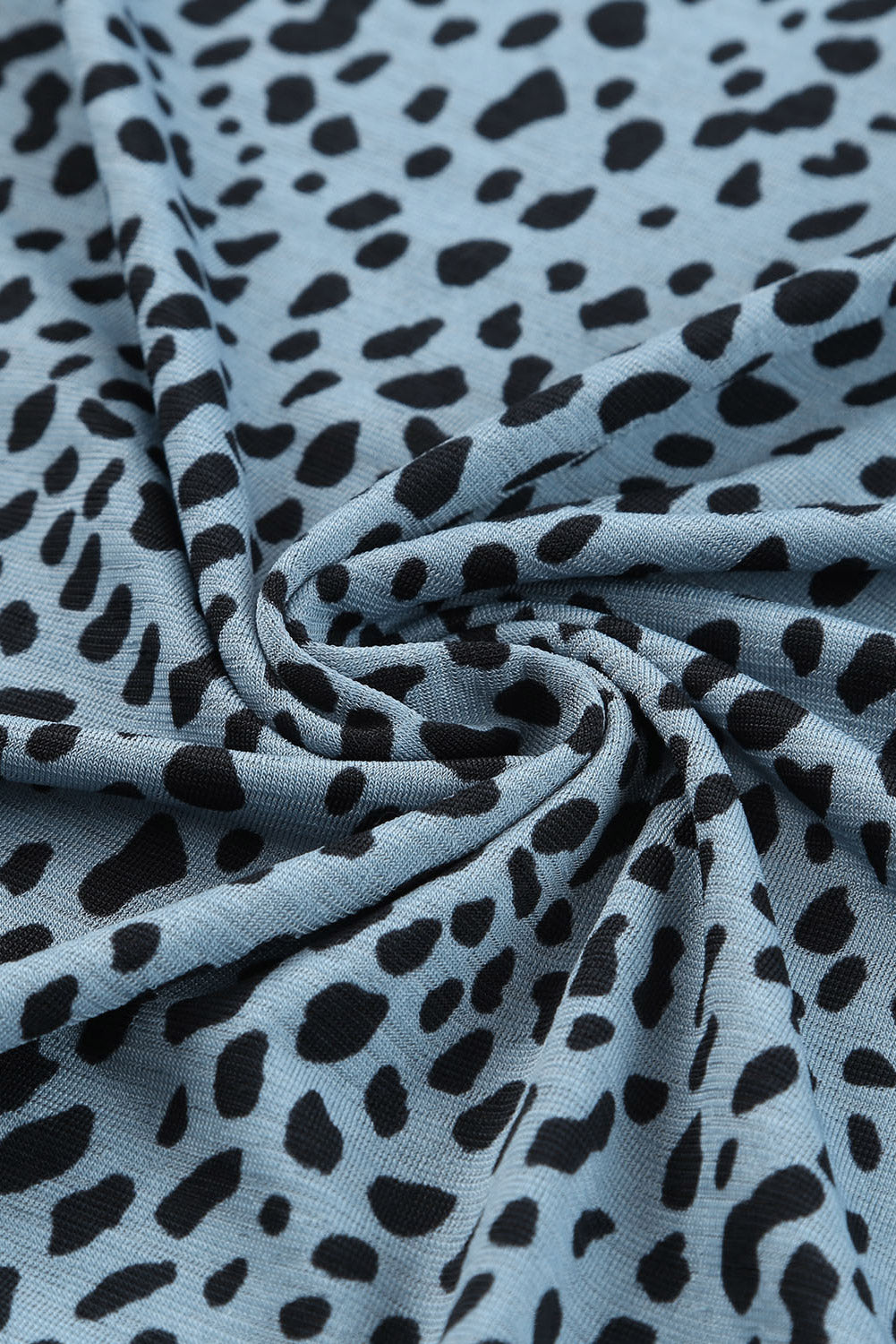 Grey Cheetah Print O-neck Short Sleeve T Shirt