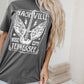 Grey Guitar Slogan Letter Graphic Print Oversized T Shirt