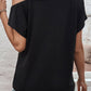 Black Asymmetric Criss Cross One Shoulder T Shirt