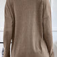 Pale Khaki Rib Textured Henley Knit Top