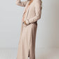 Apricot Open Front Pocketed Duster Cardigan with Slits