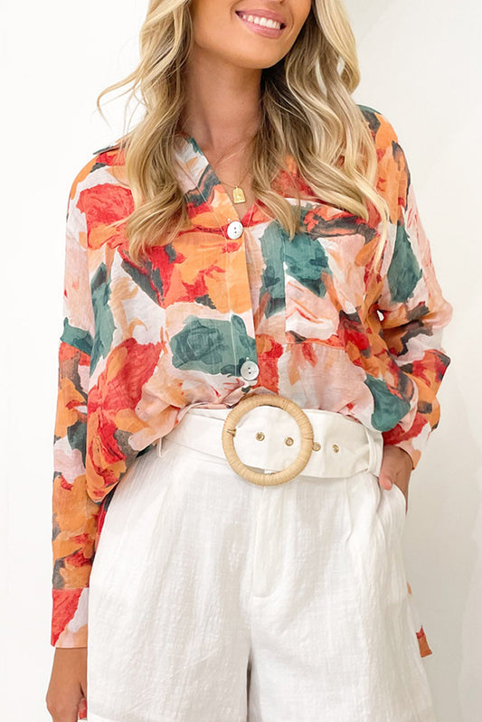 Floral Print Loose Shirt