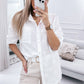 White Broidered Anglaise Crinkle Loose Shirt