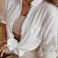 White Broidered Anglaise Crinkle Loose Shirt