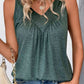 Mist Green V Neck Ruched Tank Top