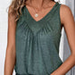 Mist Green V Neck Ruched Tank Top