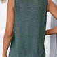 Mist Green V Neck Ruched Tank Top