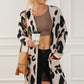 Leopard Animal Print Open Midi Cardigan