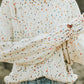 Beige Colorful Dots Cable Knit Crew Neck Sweater