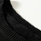 Black XOXO Glitter Print Round Neck Casual Sweater