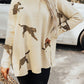 Parchment Lively Cheetah Print High Neck Split Hem Sweater