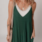 Duffel Green Spaghetti Straps Pocketed Slouchy Maxi Dress