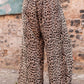 Desert Palm Boho Leopard Wide Leg Pants