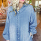 Beau Blue Risen Medium Washed Denim Shirt Dress