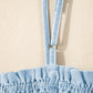 Beau Blue Spaghetti Strap Smocked Denim Romper