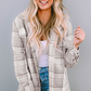 Khaki Plaid Removable Hood Buttoned Shacket