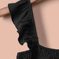Black Flutter Sleeve Smocked Wide Leg Jumpsuit