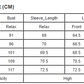 Size Chart 2511435