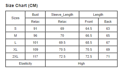 Size Chart 2511435