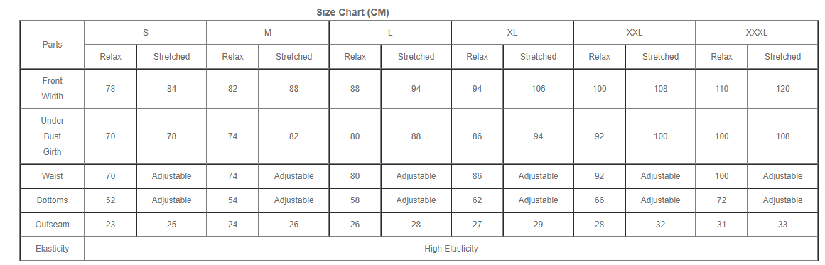 Size Chart 41990